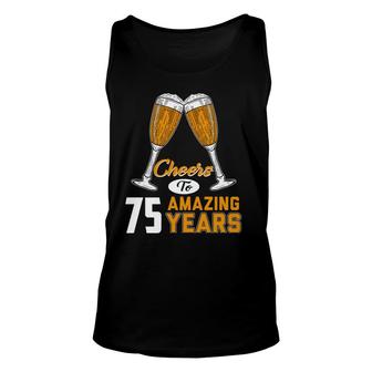 75Th Wedding Anniversary Gift Cheers Amazing Years Married Unisex Tank Top - Seseable
