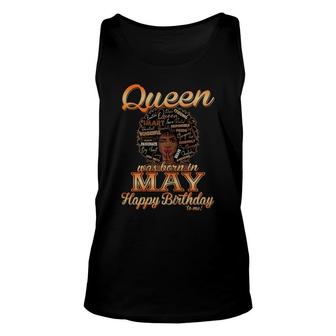 A Queen Was Born In May Juneteenth Bday Black History Unisex Tank Top - Thegiftio UK