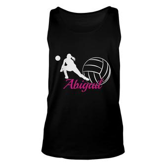 Abigail Name Gift Personalized Volleyball Unisex Tank Top - Seseable
