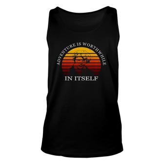 Adventure Is Worthwhile In Itself Earhart Day Unisex Tank Top | Mazezy