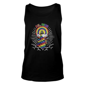Ah Men Gay Pride Jesus Proud Attractive Gift 2022 Unisex Tank Top - Thegiftio