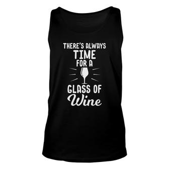 Alcohol Time For A Glass Of Wine Tees Christmas Gifts Unisex Tank Top - Monsterry AU