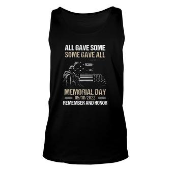 All Gave Some Some Gave All Memorial Day Remember And Honor Gift Unisex Tank Top - Seseable