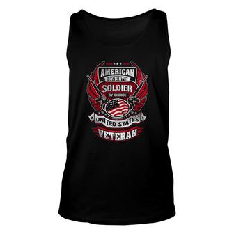 American By Birth Soldier By Choice New Best Gift Unisex Tank Top - Thegiftio UK