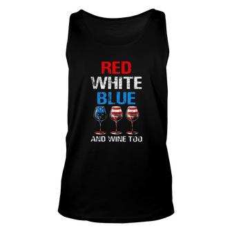 American Red Blue And Wine Too Special 2022 Gift Unisex Tank Top - Thegiftio UK