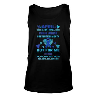 Womens April Is National Child Abuse Prevention Month Awareness V-Neck Tank Top | Mazezy