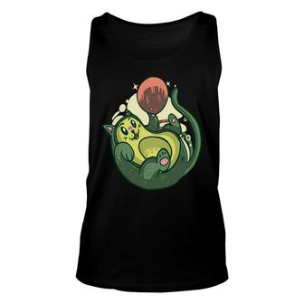 Avocado Funny Cat So Cute With Ball Unisex Tank Top - Seseable