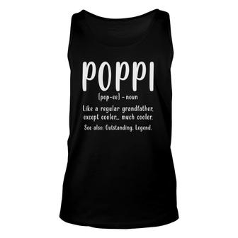 Awesome Grandpa Fathers Day Tee Poppi Definition Design Unisex Tank Top - Seseable