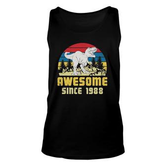Awesome Since 1988 Funny 33Rd Birthday Gifts 32 Years Old Unisex Tank Top - Seseable