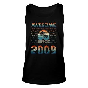 Awesome Since 2009 13 Vintage Birthday Gifts 13 Years Old Unisex Tank Top - Seseable