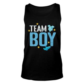 Baby Announcement Team Boy Future Mom Dad Gender Reveal Unisex Tank Top - Seseable