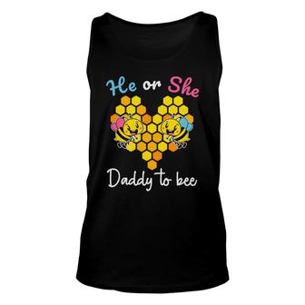 Baby Gender Reveal Party He Or She Daddy To Be Unisex Tank Top - Seseable