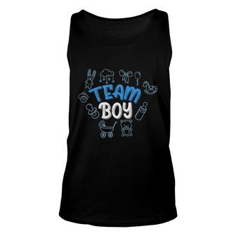Baby Gender Reveal Party Team Boy Gender Reveal Baby Announcement Unisex Tank Top - Seseable