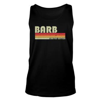 Barb Name Personalized Retro Vintage 80S 90S Birthday Unisex Tank Top | Mazezy