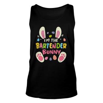 Bartender Easter Matching Family Party Bunny Face Costume Unisex Tank Top - Seseable