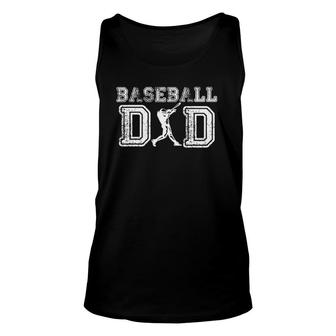 Baseball Dad Funny Fathers Day Gift For Daddy Papa Father Unisex Tank Top - Seseable