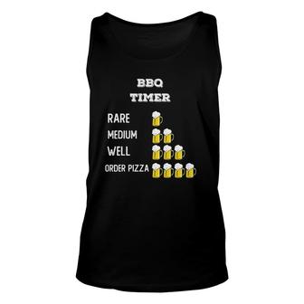 Mens Bbq Timer Grilling Dad Drink Beer Grill Fathers Day Tank Top | Mazezy
