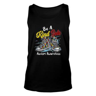 Be A Kind Sole Autism Awareness Puzzle Shoes Be Kind Gifts Version Unisex Tank Top