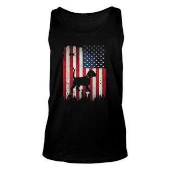 Beagle Dog Usa American Flag 4Th Of July Patriotic Gift Unisex Tank Top - Seseable