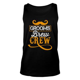 Beard Grooms Brew Crew Groom Bachelor Party Unisex Tank Top - Seseable