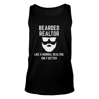 Bearded Realtor Definition Funny Male Real Estate Agent Unisex Tank Top - Seseable