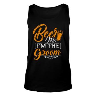 Beer Me Groom Bachelor Party Yellow Great Unisex Tank Top - Seseable