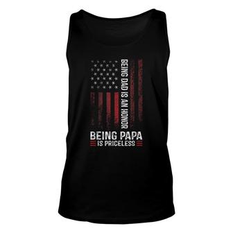 Being Papa Is Priceless Men Being Dad Is An Honor Dad Papa Unisex Tank Top - Thegiftio UK