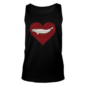 Beluga Whale Valentines Day Love Fingerprint Unisex Tank Top | Mazezy