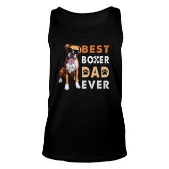 Best Boxer Dad Ever Funny Boxer Dog Dad Fathers Day Gift Unisex Tank Top - Seseable