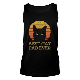 Best Cat Dad Ever Vintage Funny Cat Daddy Fathers Day Unisex Tank Top - Seseable