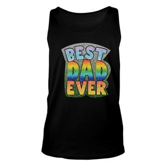 Best Dad Ever Gilter Effect Special Gift For Dad Fathers Day Unisex Tank Top - Seseable