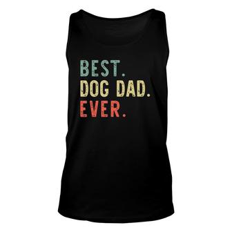 Best Dog Dad Ever Funny Vintage Gift Christmas Unisex Tank Top - Seseable