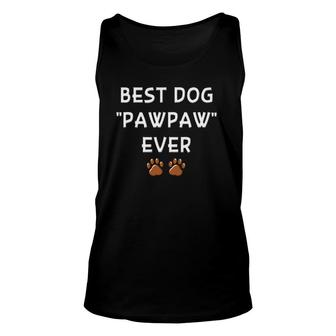 Best Dog Dad Ever Paw Paw Print Father Grandpa Gifts Unisex Tank Top - Seseable