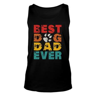 Best Dog Dad Ever Retro Style Vintage Dog Father Unisex Tank Top - Seseable