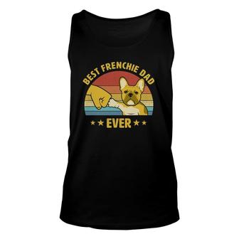 Mens Best Frenchie Dad Ever Vintage French Bulldog Puppy Lover Tank Top | Mazezy