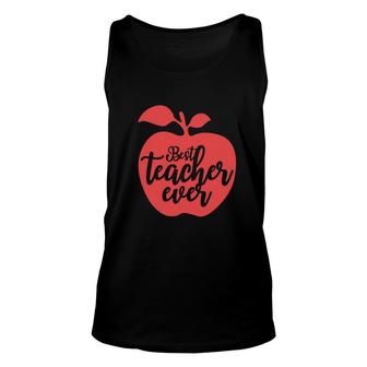 Best Teacher Ever Red Apple Fruit Great Graphic Unisex Tank Top - Seseable