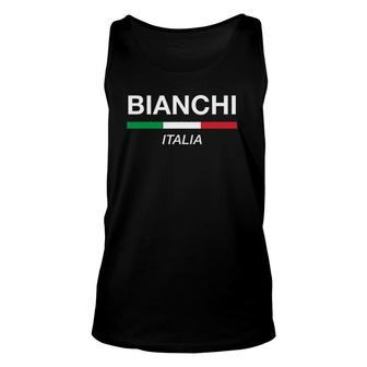 Bianchi Italian Name Italy Flag Italia Family Surname Unisex Tank Top - Seseable