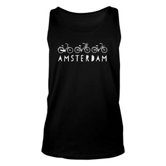 Bike Europe On Bicycle Amsterdam Bike Unisex Tank Top | Mazezy