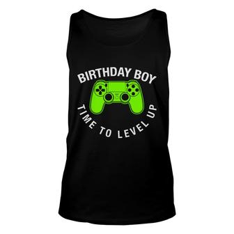 Birthday Boy Time To Level Up Boy Matching Video Gamer Unisex Tank Top - Seseable