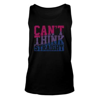 Bisexual Flag Cant Think Straight Gay Pride Month Lgbt Unisex Tank Top - Seseable