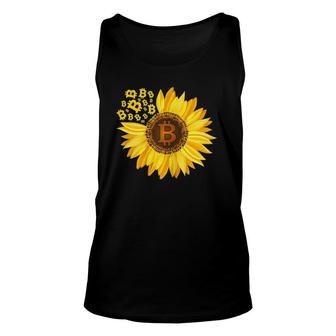 Bitcoin Logo Sunflower Btc Trader Cryptocurrency Unisex Tank Top - Seseable