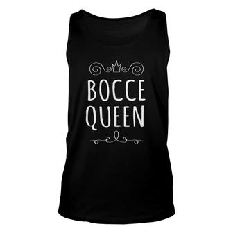 Bocce Queen Funny Bocci Ball Boules Toss Game Tee Unisex Tank Top | Mazezy
