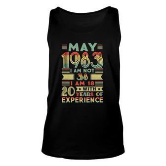 Born May 1983 38Th Birthday Made In 1983 38 Years Old Awesome Unisex Tank Top - Seseable