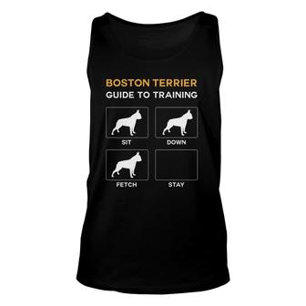 Boston Terrier Guide To Training Dog Obedience Dog Lover Unisex Tank Top - Seseable