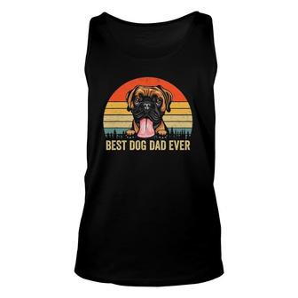 Boxer Dad Best Dog Dad Ever Vintage Dog Dad Fathers Day Unisex Tank Top - Seseable