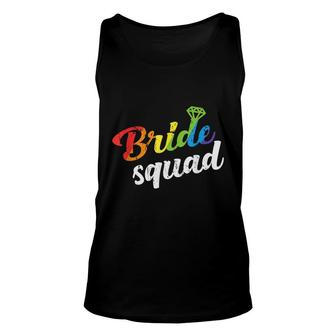 Bride Squad Lgbt Rainbow Flag Unisex Tank Top - Thegiftio