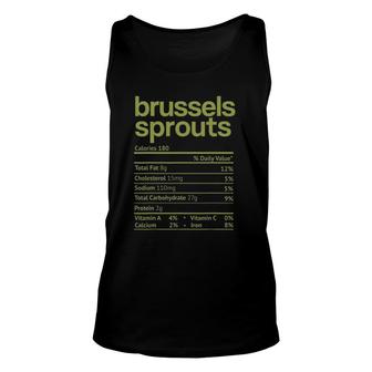 Brussels Sprouts Nutrition Facts Thanksgiving Christmas Food Unisex Tank Top - Seseable