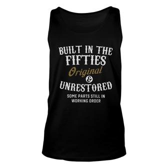 Built In The Fifties Printed Design 2022 Gift Unisex Tank Top - Seseable