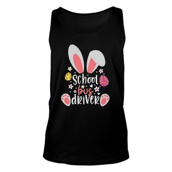 Bunny School Bus Driver Easter Day Outfit School Bus Driver Unisex Tank Top - Seseable