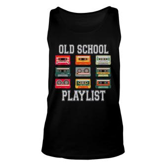 Cassette Tape Music Old School Playlist 80S 90S Styles Unisex Tank Top - Seseable